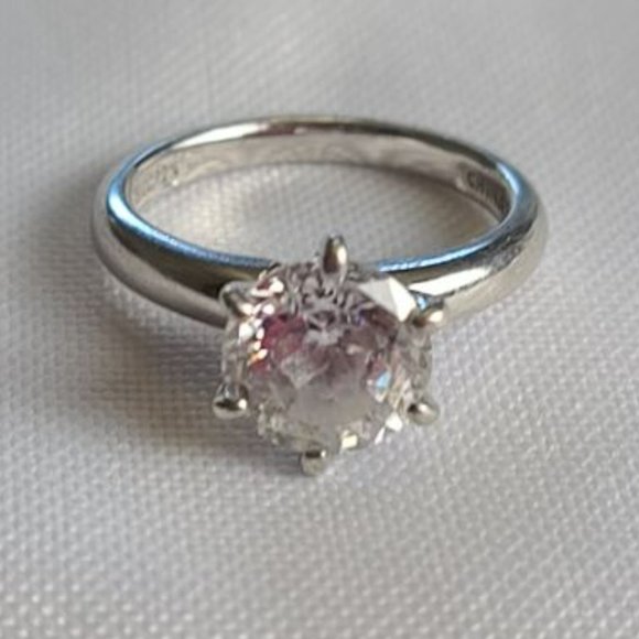 DIAMONIQUE by QVC | 2.00ct Round 100-Facet Solitaire Ring Brilliant Sparkles - Picture 6 of 9